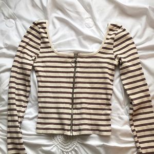 Long sleeved striped shirt